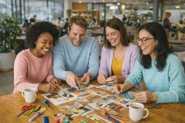 atelier collage couleur pour visualiser ses projets